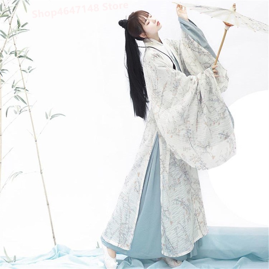 Ethnic Dress Fashion Show - 中国の伝統的なドレス女性服妖精漢服ファッション服エスニックスタイル刺繍パーティーステージショーコスプレ