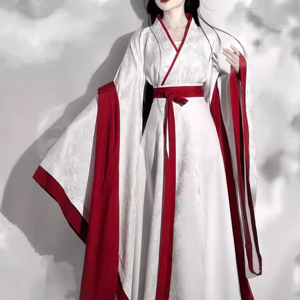Ethnic Dress Fashion Show - 中国の伝統的なドレス女性服妖精韓服ファッション服エスニックスタイル刺繍パーティーステージショーコスプレ新しい
