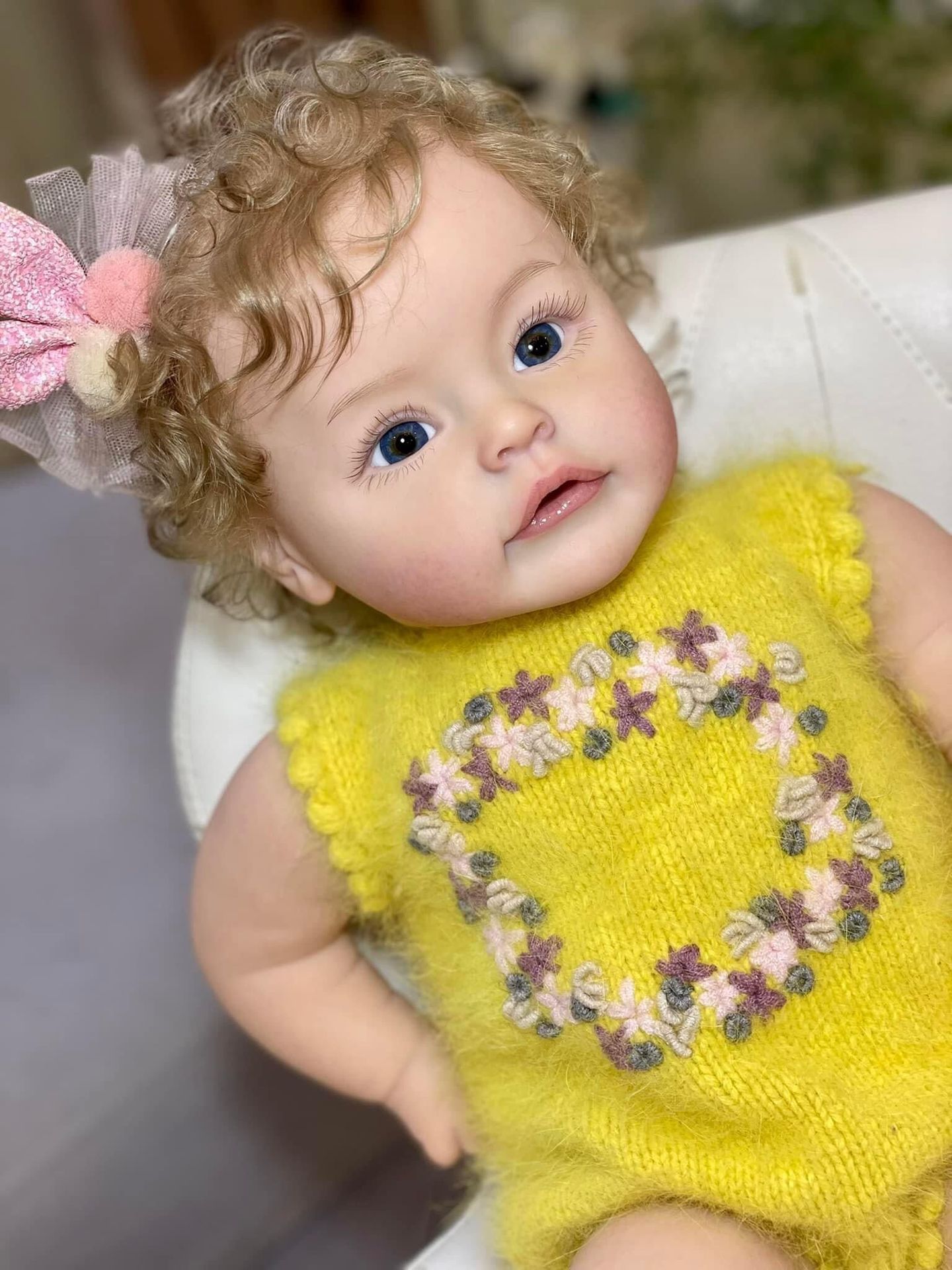 Kids Ethnic Fashion - SUESUE bebes 60cm リボーンドール 女の子 カールヘア