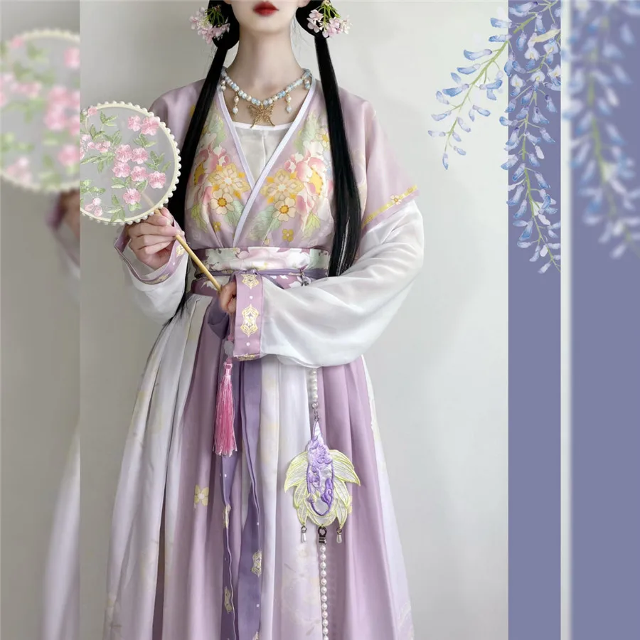 Ethnic Dress Fashion Show - はい中国の伝統的なピンクオレンジグリーン女性服妖精漢服ファッションエスニックスタイルパーティーステージショーコスプレプリンセスドレス