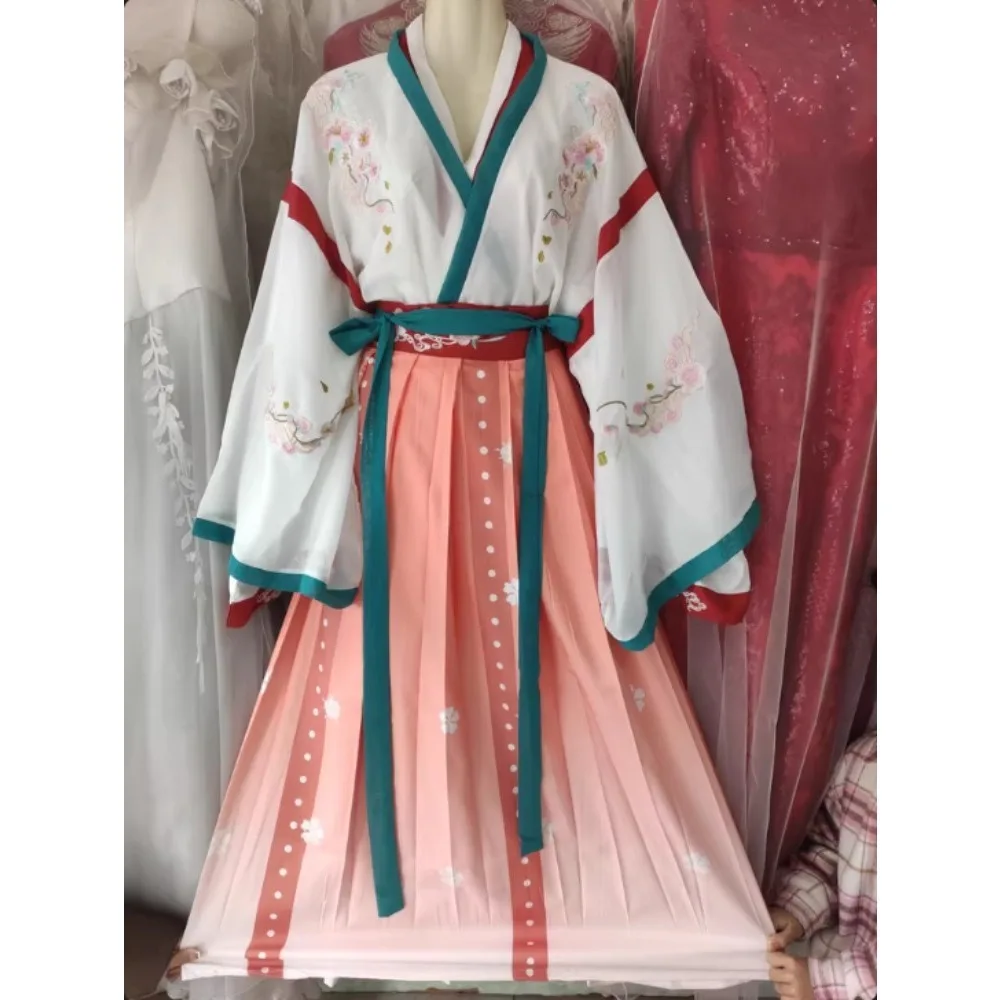 Ethnic Dress Fashion Show - 中国の伝統的なドレス女性服妖精韓服ファッション服エスニックスタイル刺繍パーティーステージショーコスプレ