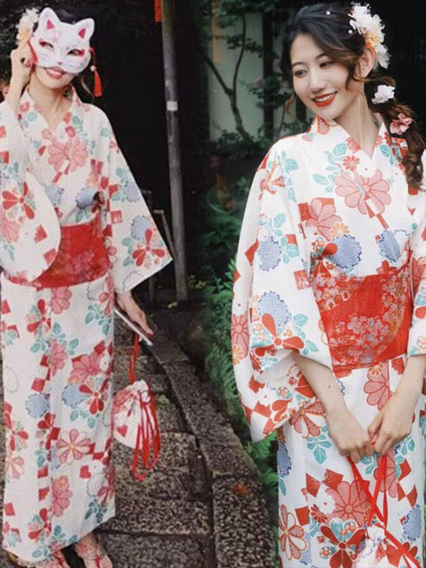 Ethnic Fashion Shoot - 伝統的な日本の着物スタイルの写真撮影用衣装女の子用バスローブ写真撮影エスニックファッション婦人服