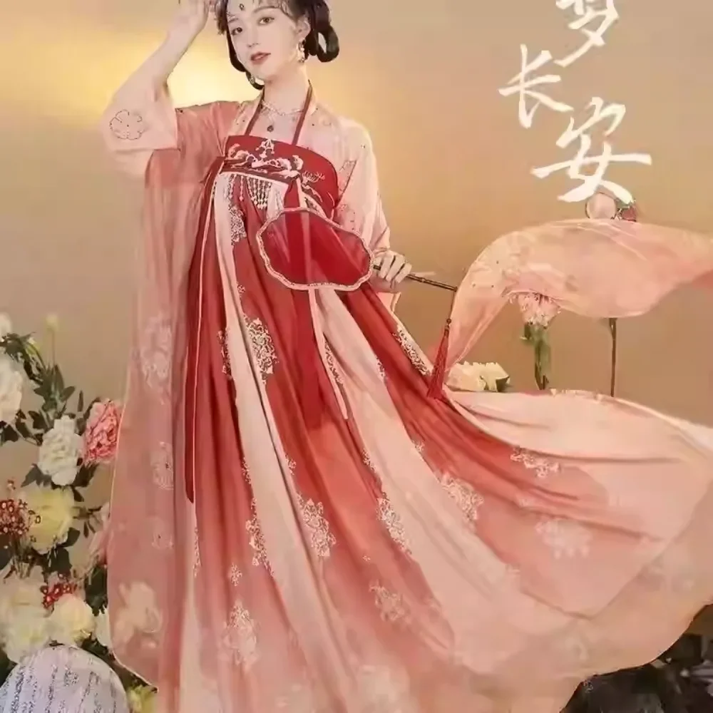 Ethnic Dress Fashion Show - 漢服中国の伝統的なドレスコスプレ衣装エスニックスタイルショーステージファッション服女性服パーティー妖精ドレス