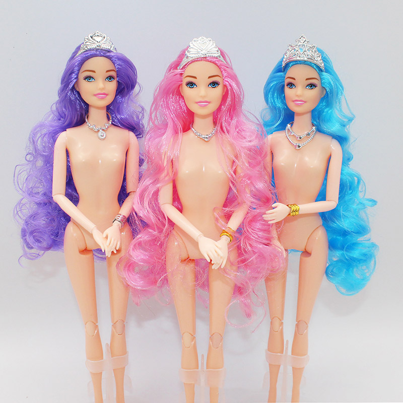Ethnic Wear Model Fashion - 新30センチメートル人形ヘッド磨耗アクセサリーなしパープル/ブルー/ピンク1/6 bjd多関節ボディドレスアップおもちゃ