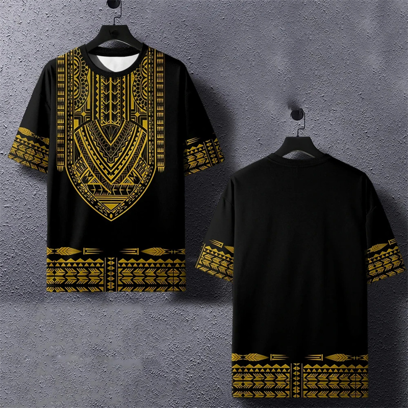 Kids Ethnic Fashion - 男性用エスニック3DプリントTシャツ,ダシキ,ストライプ,夏服,ストリートウェア,子供向けファッション,ユニセックス
