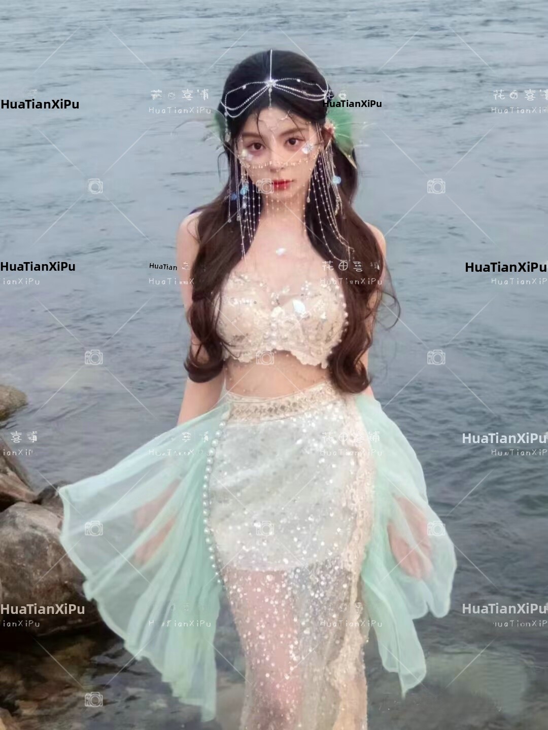 Ethnic Fashion Definition - 人魚姫2026新作ヘビーワーク高精細3Dコスチュームおしゃれビーチ旅行写真撮影女性用エスニックウェア