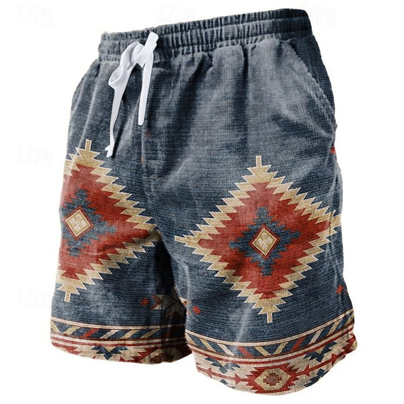 レトロなインド民族風ビーチショーツ メンズ 夏 ファッション - Kids Ethnic Fashion のレビューと価格
