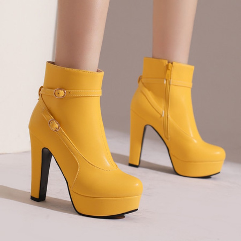 ファッショナブルなプラットフォームブーツ、女性用セクシーリベ - Winter Ethnic Fashion For Women のレビューと価格