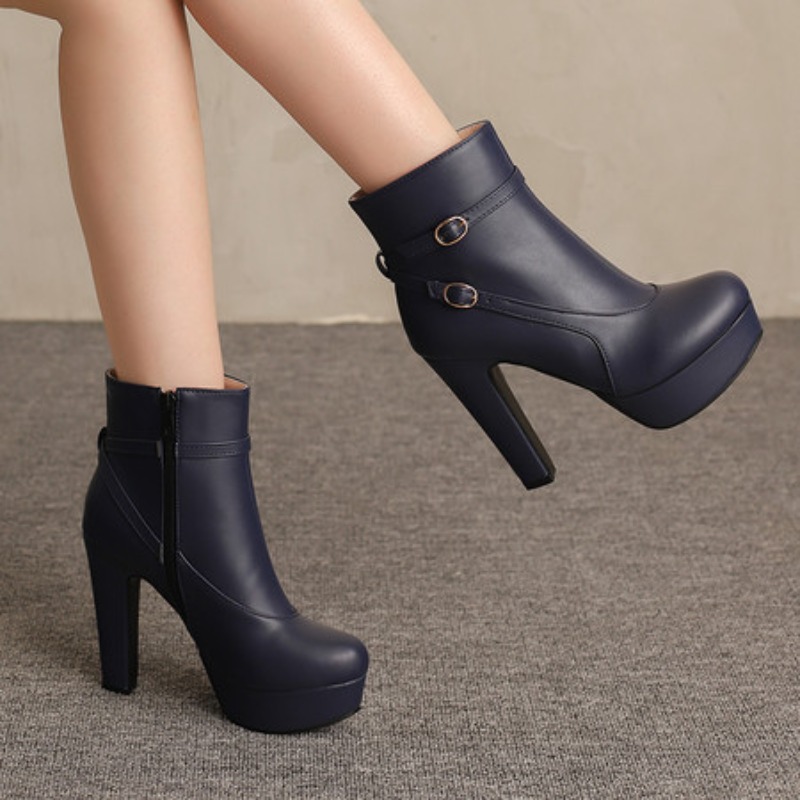 ファッショナブルなプラットフォームブーツ、女性用セクシーリベ - Winter Ethnic Fashion For Women のレビューと価格