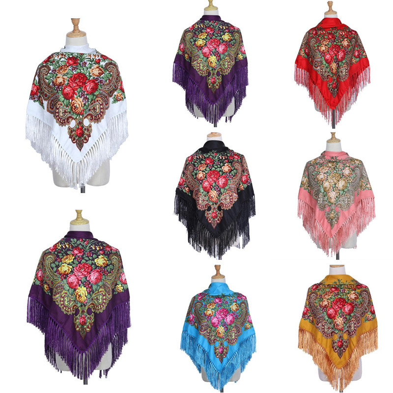 レトロプリントスカーフ冬自由奔放に生きるショール秋と冬暖かい - Winter Ethnic Fashion For Women のレビューと価格
