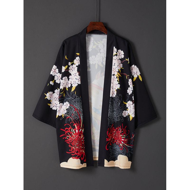 浮世絵着物カーディガン日本の伝統衣装浮世絵オープンシャツ女性 - Ethnic Fashion World のレビューと価格