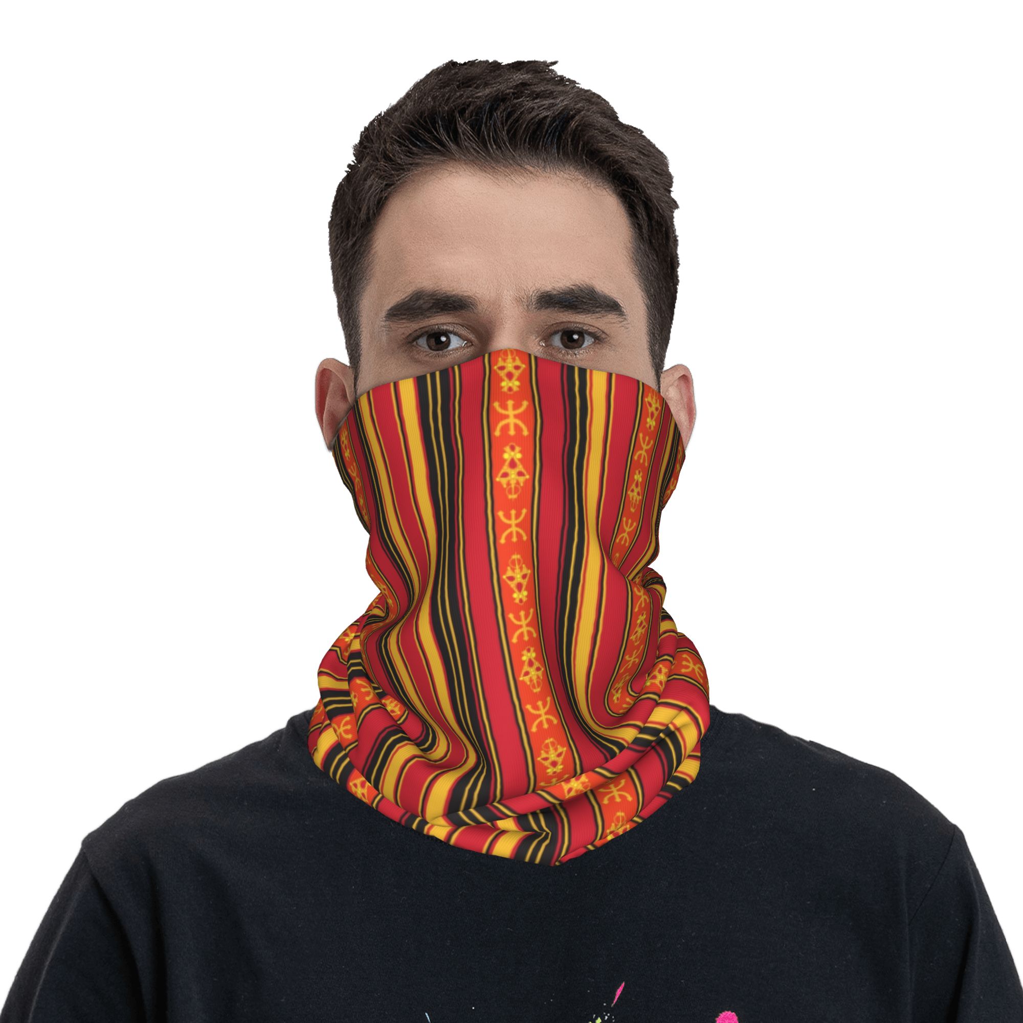 イマジヘン・カビール族のジュエリー柄バンダナ、冬用ネックウォ - Ethnic Fashion For Men のレビューと価格