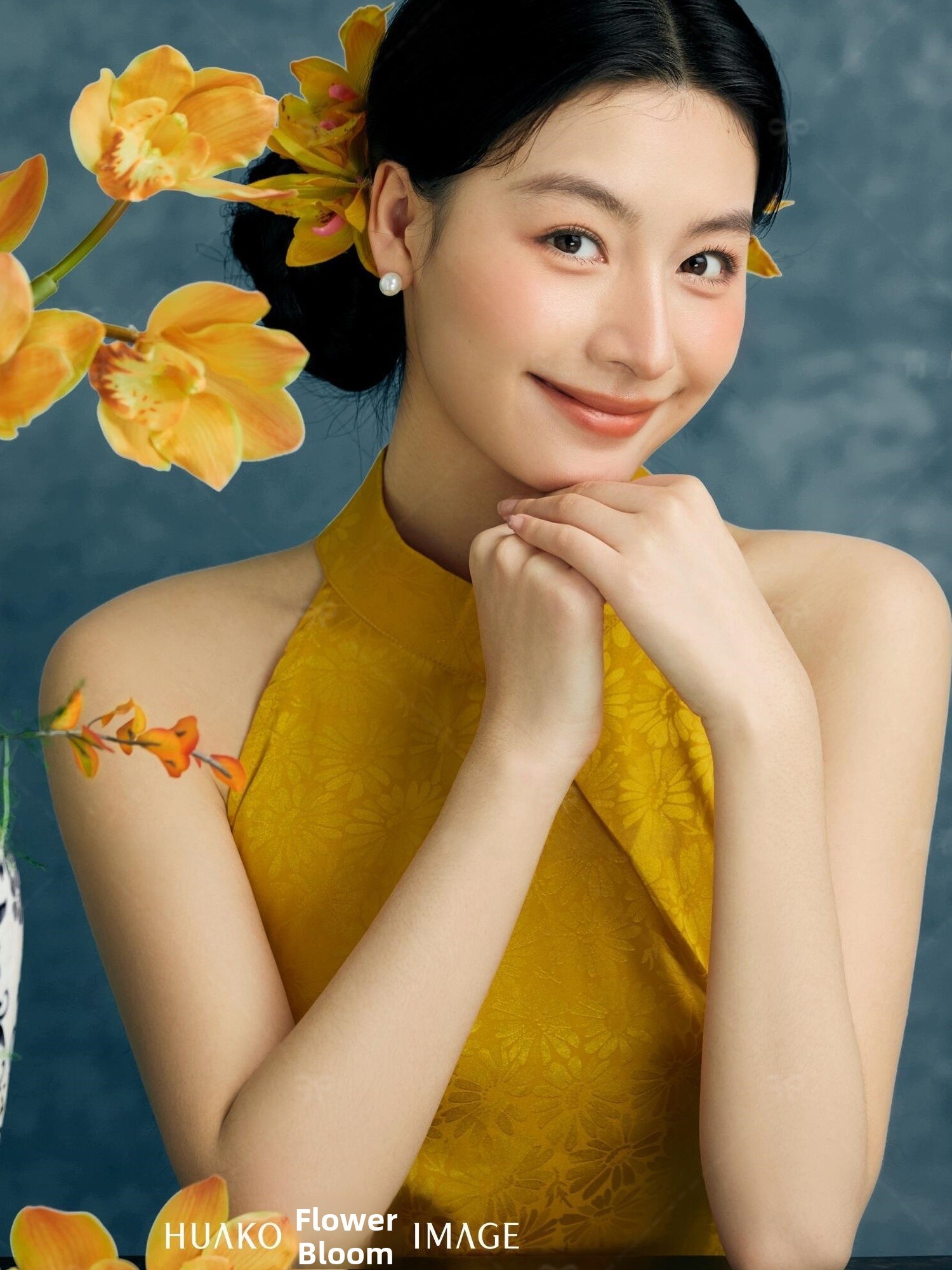 黄色の写真撮影用衣装中国風スタジオポートレートアート写真撮影 - Ethnic Fashion Shoot のレビューと価格