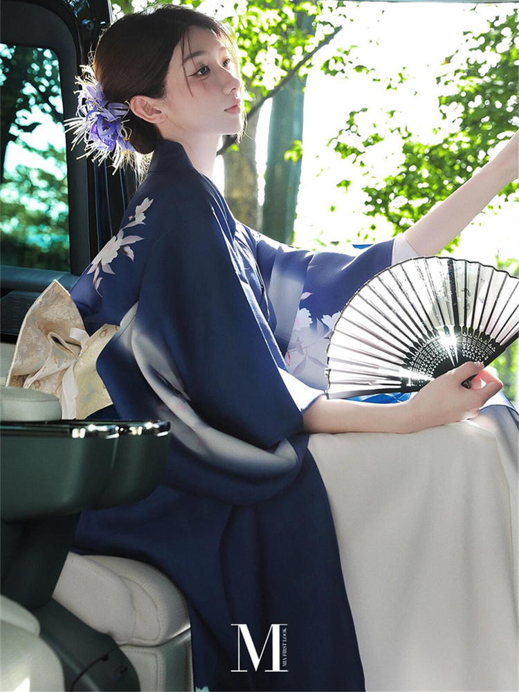 改良版伝統的な日本の着物ドレス写真撮影衣装女性十代のモデル夏 - Ethnic Wear Model Fashion のレビューと価格