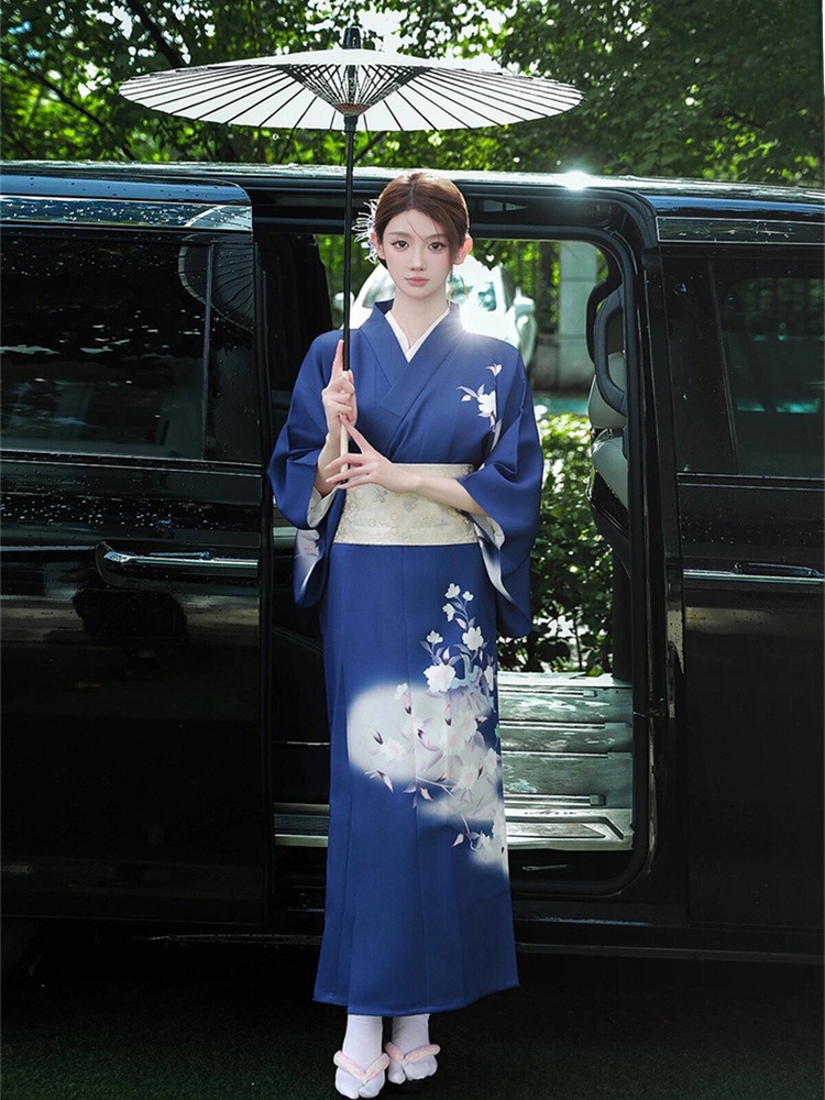 改良版伝統的な日本の着物ドレス写真撮影衣装女性十代のモデル夏 - Ethnic Wear Model Fashion のレビューと価格