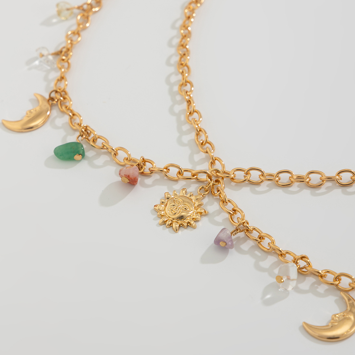 自由奔放に生きるスタームーン太陽ペンダントウエストチェーン  - Ethnic Fashion Jewellery のレビューと価格