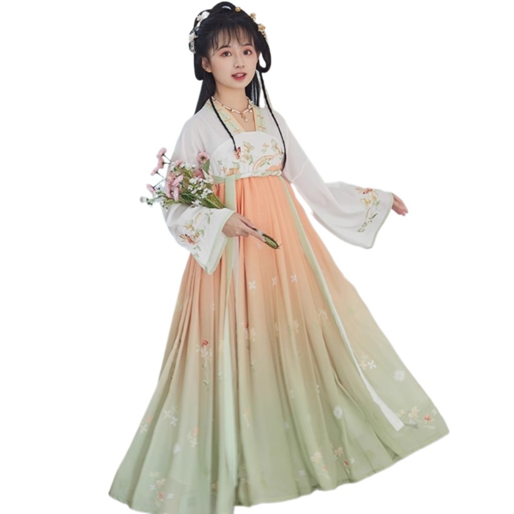 パーティーダンスウェアステージショー伝統的な中国服漢服女性妖 - Ethnic Dress Fashion Show のレビューと価格