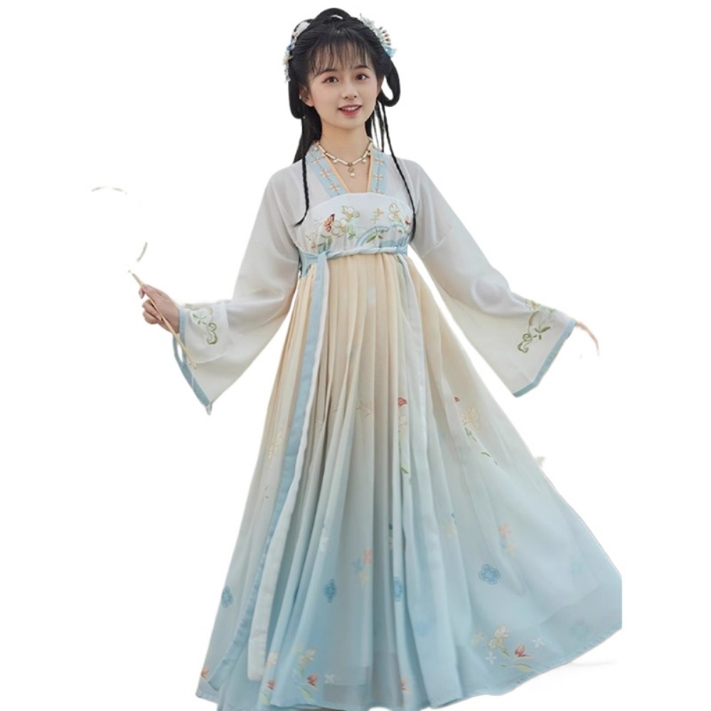 パーティーダンスウェアステージショー伝統的な中国服漢服女性妖 - Ethnic Dress Fashion Show のレビューと価格