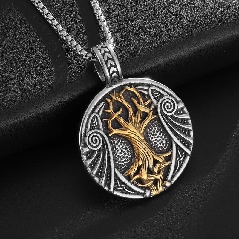 男性のための生命の木のペンダントネックレス,レトロな北欧のネ - Ethnic Fashion World のレビューと価格