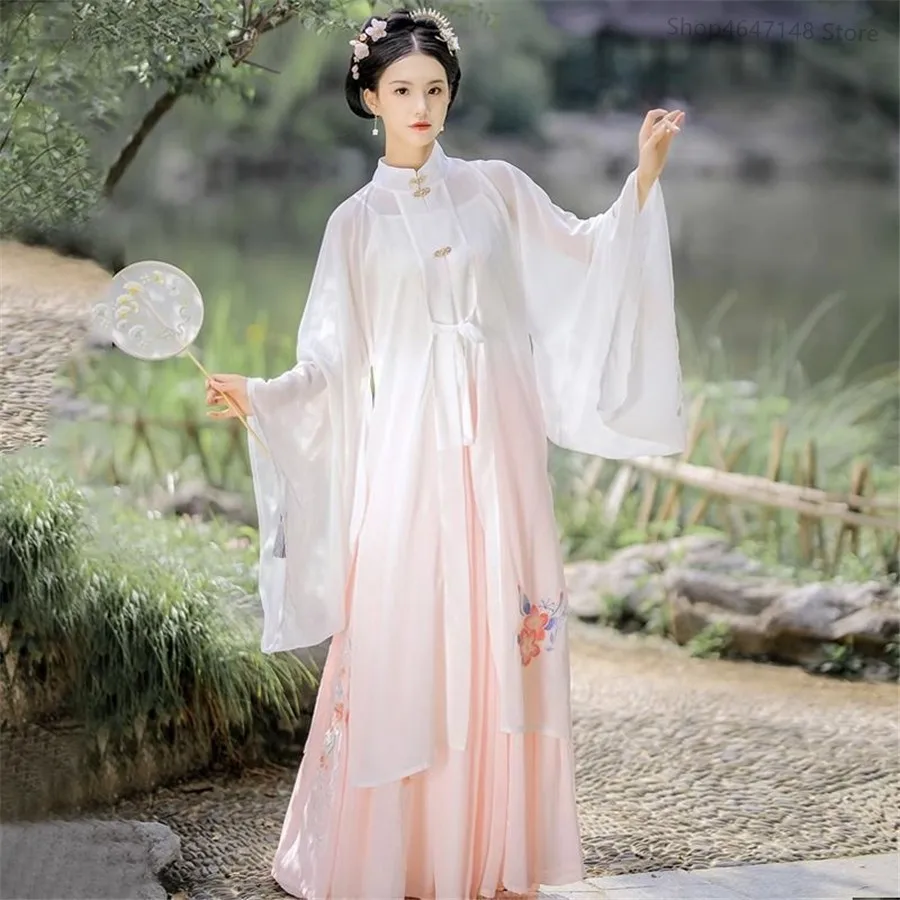 はい中国の伝統的なピンクオレンジグリーン女性服妖精漢服ファッ - Ethnic Dress Fashion Show のレビューと価格