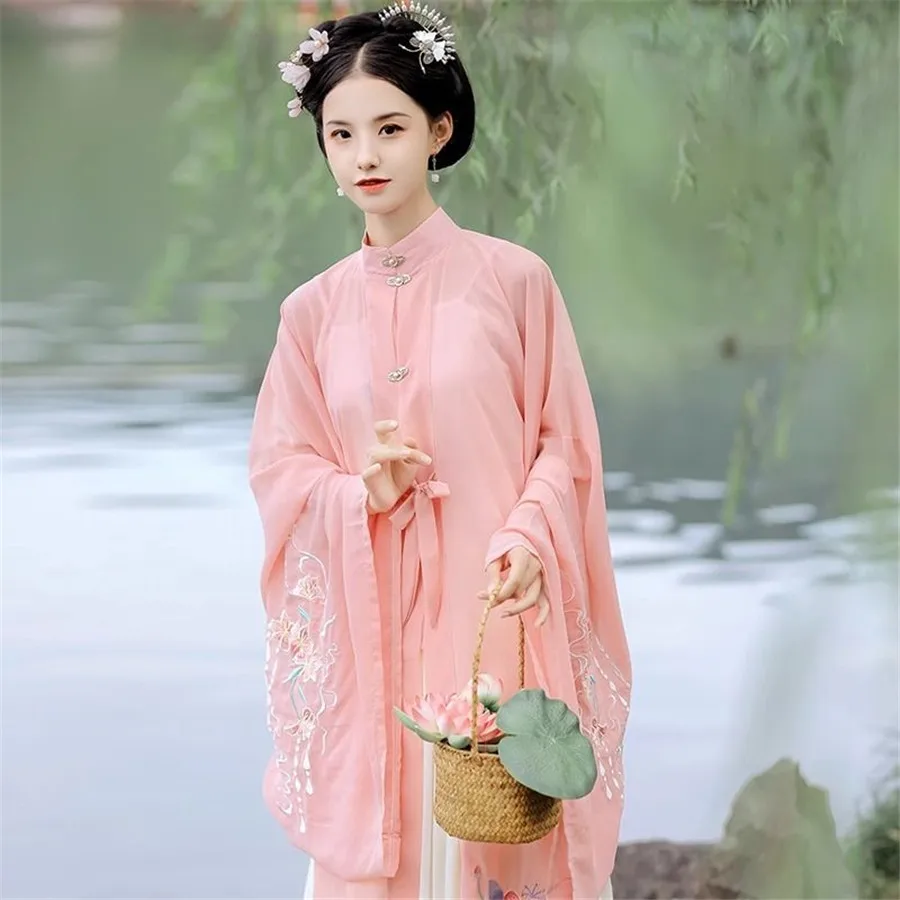 はい中国の伝統的なピンクオレンジグリーン女性服妖精漢服ファッ - Ethnic Dress Fashion Show のレビューと価格