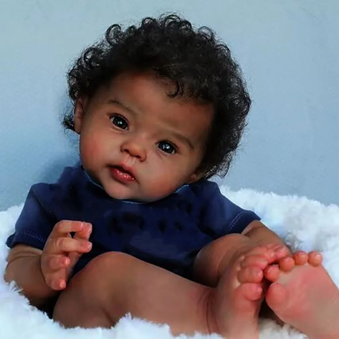 48 センチメートル完成人形リボーンベビードールレイヴン褐色 - Kids Ethnic Fashion のレビューと価格