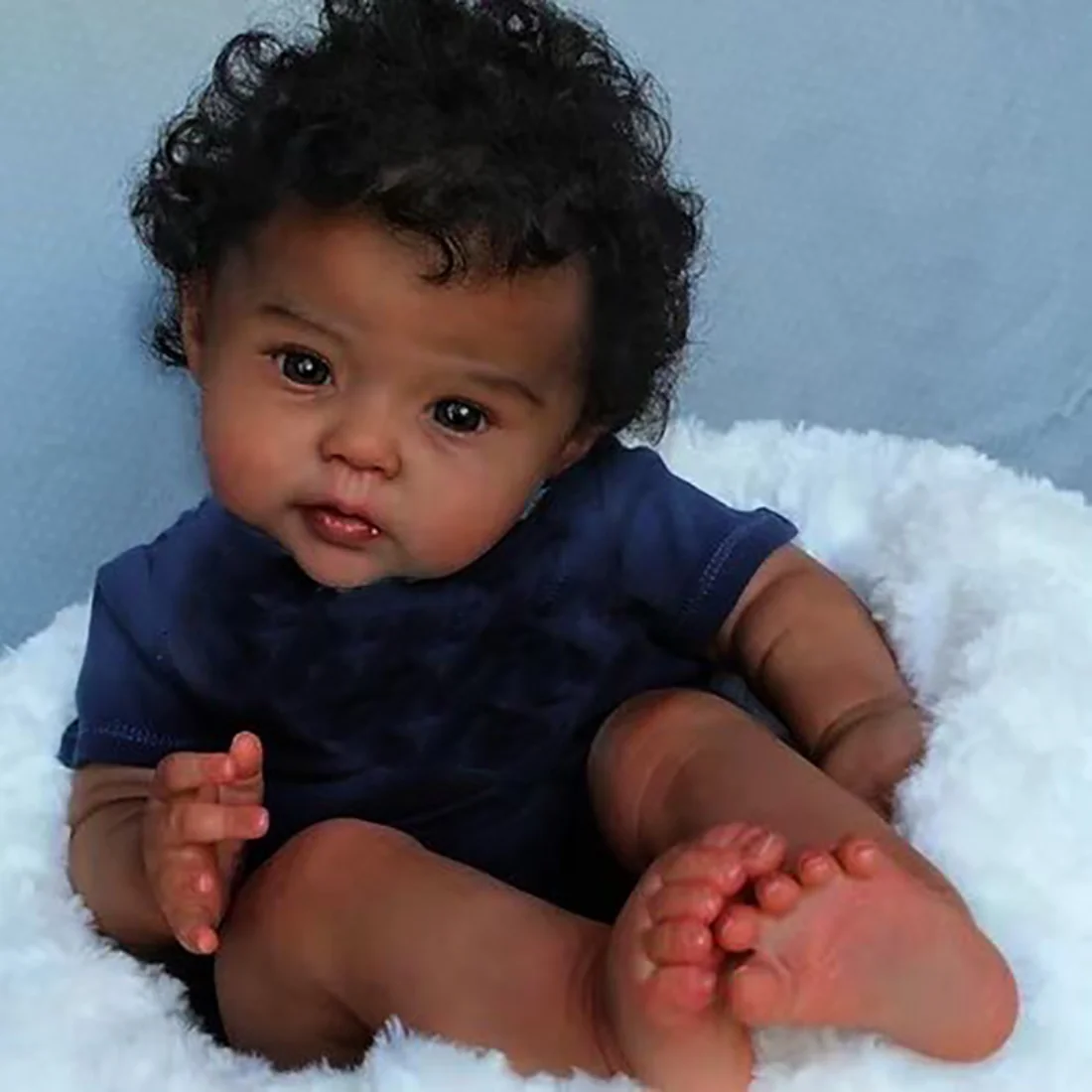 48 センチメートル完成人形リボーンベビードールレイヴン褐色 - Kids Ethnic Fashion のレビューと価格