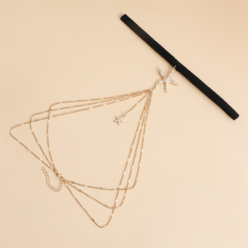 ボヘミアン風伸縮性バンドヒトデパールレッグ太ももチェーン レ - Ethnic Fashion Jewellery のレビューと価格