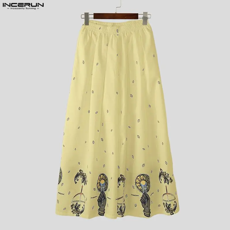 INCERUN 男性ワイドレッグパンツ印刷エスニックスタイル - Ethnic Fashion For Men のレビューと価格