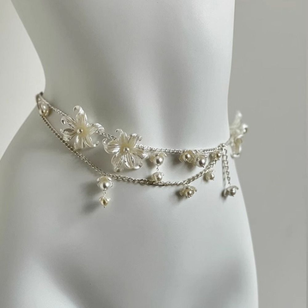 ファッションエレガントなパールウエストチェーンウエストアクセ - Ethnic Fashion Jewellery のレビューと価格