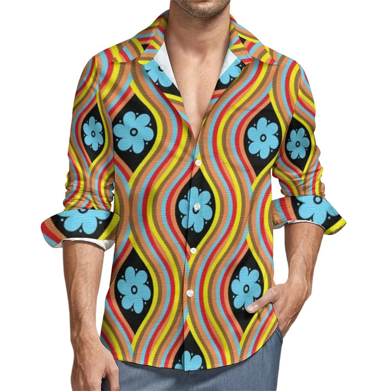 男性用のプリントされたエスニックflorals,長袖シャツ, - Kids Ethnic Fashion のレビューと価格