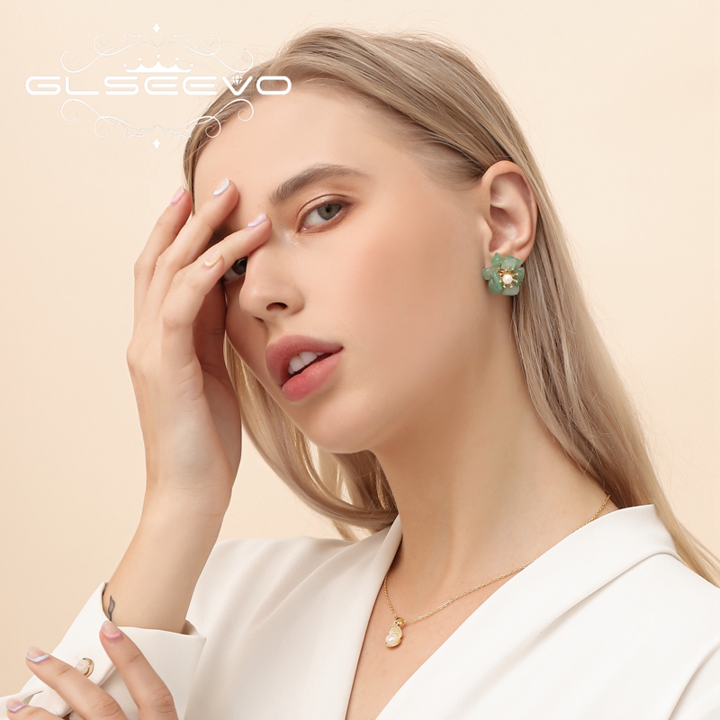 女性のためのスターリングシルバーとパールのイヤリング,イヤリ - Ethnic Luxe Fashion のレビューと価格