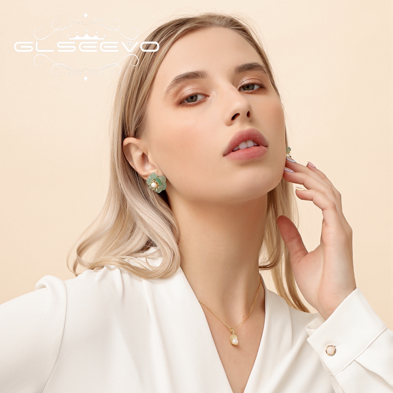 女性のためのスターリングシルバーとパールのイヤリング,イヤリ - Ethnic Luxe Fashion のレビューと価格