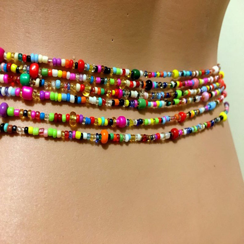 女性のためのビーズのベリーチェーン、レイヤーボディチェーン、 - Ethnic Fashion Jewellery のレビューと価格
