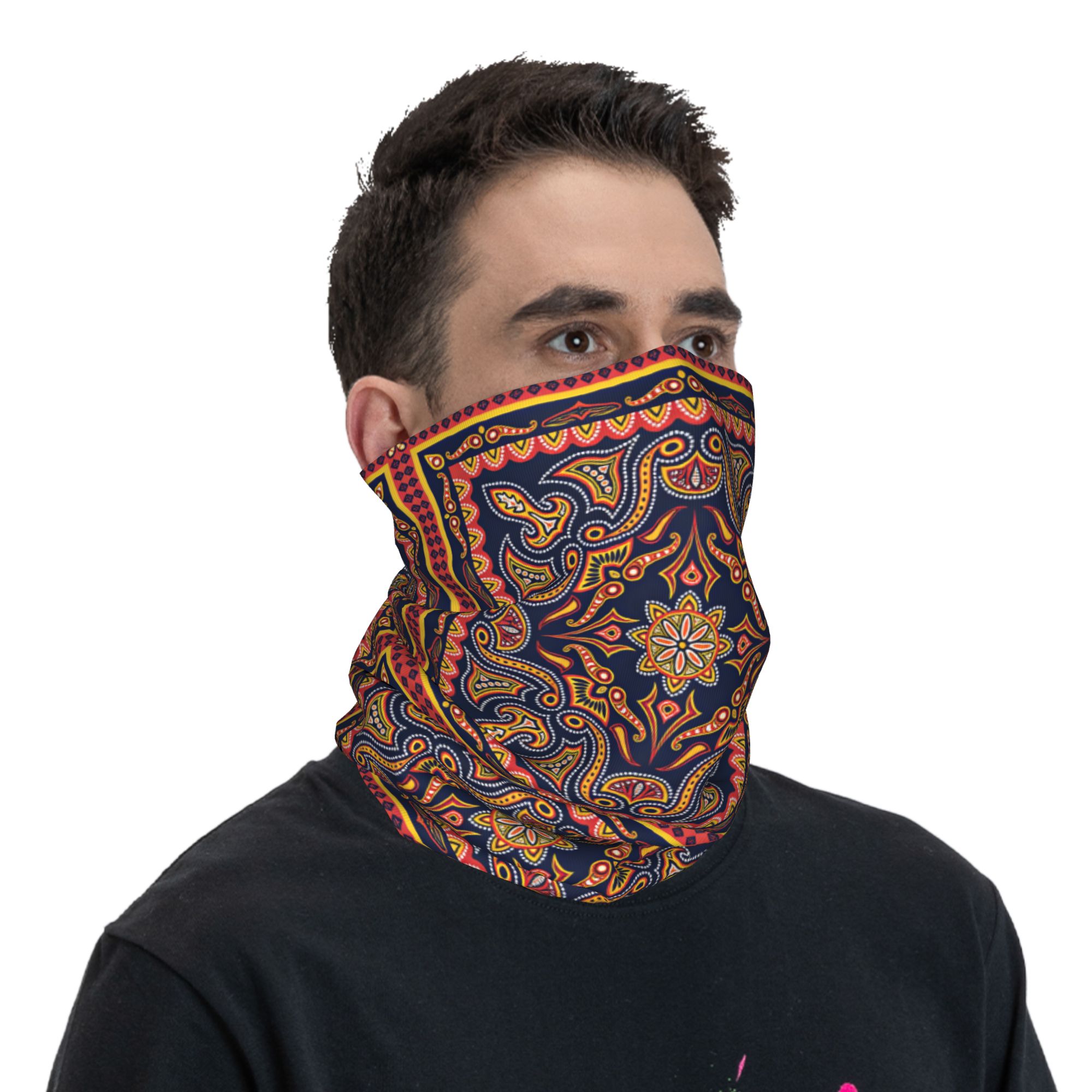 エスニックドットトライバルペイズリーバラクラバハイキングキャ - Ethnic Fashion For Men のレビューと価格