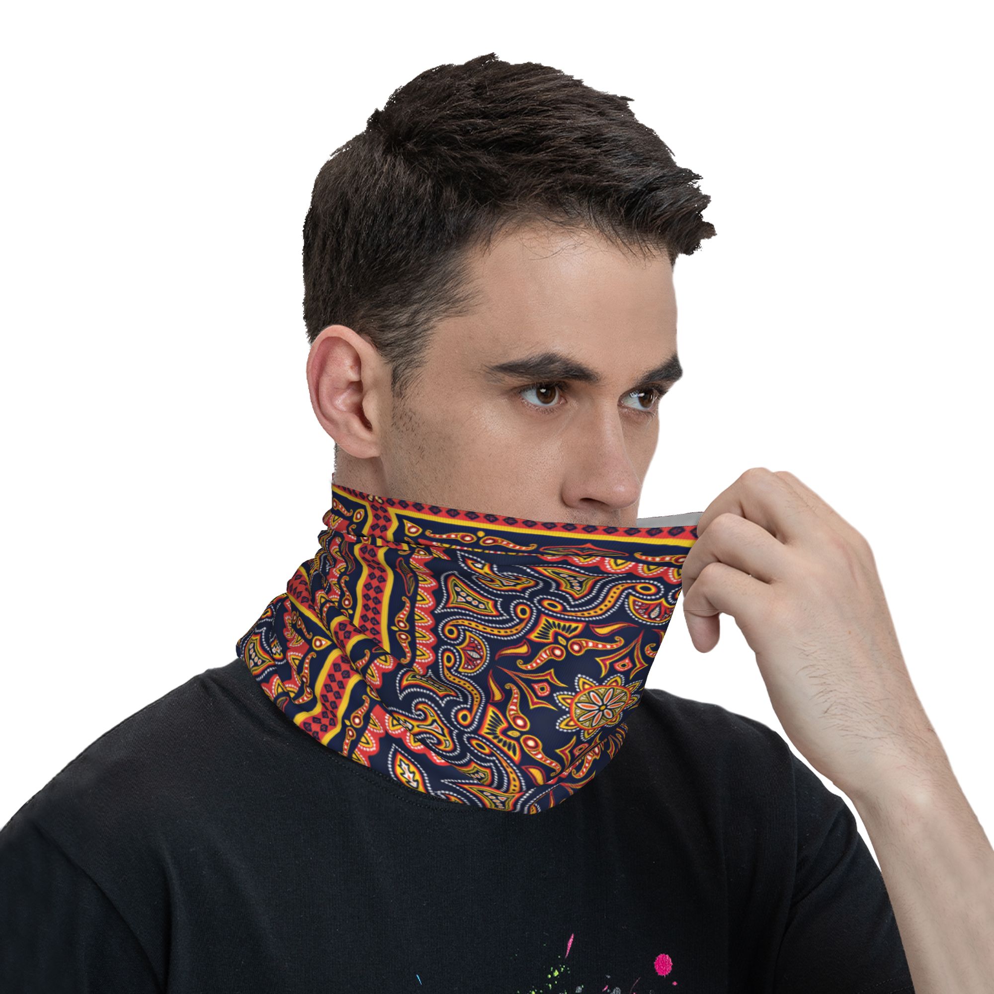 エスニックドットトライバルペイズリーバラクラバハイキングキャ - Ethnic Fashion For Men のレビューと価格