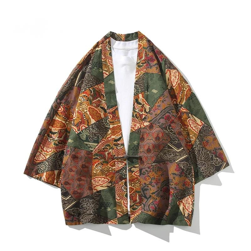 エスニックスタイルプリント浴衣男性女性ファッションコットンリ - Ethnic Fashion For Men のレビューと価格